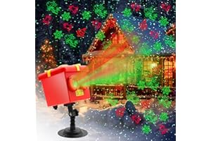 LUXONIC Zewnętrzny świąteczny projektor Halloween, 13 wzorów motywów lampa projektora z pilotem zdalnego sterowania, wodoodporna dekoracja ogrodu na Boże Narodzenie, Halloween, ściany domu, ściany zewnętrzne,