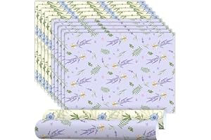 SCENTORINI Linen & Lavender Scented Drawer Liners, Scent Paper Liners for Wardrobe, Bedroom, Closet, Shoe Cupboard 12 Sheets