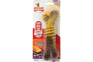 Nylabone Jouet dentaire à mâcher résistant Dura, os texturisé, goût bœuf et fromage, pour les très gros chiens (+ 23kg), Chiens à mâchouillage puissant/extrême