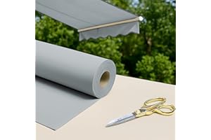 Byour3 - Tejido por Metro para Toldos Exteriores Protección UV Sombra Balcón Veranda Lonas Gazebo Lateral Abatible Pérgola Toldo Camper Cojines Barco (Gris, 140 cm Ancho Rollo)