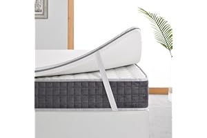 EROSS CONFORT Sobrecolchon 140x200 Firmeza Media. Atérmico, Antialérgico, Silencioso y Flexible. Desenfundable con Cremallera Invisible. Topper Viscoelastico Cómodo Densidad Media. Altura 5 cm ErossConfort