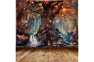 INTDORM Magical Forest Tapestry Life Tree Trippy Wall Tapestry Wall Hanging For Bedroom (150x200cm)