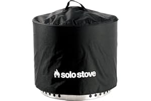 Solo Stove Schutzhabdeckung für Feuerschale Bonfire | Zubehör für Outdoor Feuerstelle Rund, Winterfest, Wasserdicht, Abdeckung bei Regen, PVC-beschichtetes Polyester, Verstärktes Dach, Schwarz