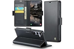 Rerzoiro Handyhülle für Samsung Galaxy S25 Hülle, Premium PU Lederhülle Klappbar Flip Case [RFID Blocker] Tasche Magnet Kartenfach Klapphülle Schutzhülle für Samsung Galaxy S25, Schwarz