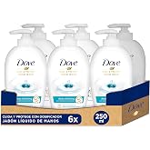 Dove Liquid Hand Soap Cares and Protects with Antibacterial Ingredients and 5 Moisturizers, Pack of 6 x 250 ml