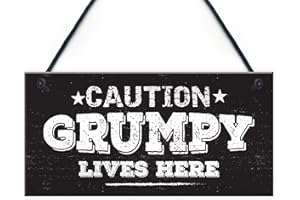 RED OCEAN Schild mit Aufschrift "Shed Man Cave", Grumpy House, Türschild, Garten, Sommerhaus, Geschenk für Väter