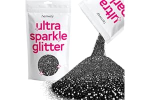 HEMWAY Glitter Black Ultra Sparkle Sequins Nail Face Festival Christmas Halloween Makeup 100g / 3.5oz
