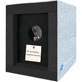 BXI Enclosed Vocal Booth, Portable Microphone Isolation Box, Foldable Reflective Filter with Acoustic Foam and Panels, Sound