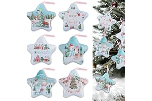 SilverChry Lata de Galletas Navidad Metal, Cajas de Lata Navidad, Tarro de Metal Dulces de Navidad, Caja de Repostería Caja para Dulces, Galletas, Moneda, Pequeño Regalo (Star)