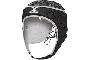 Gilbert XP250 Casque de rugby junior Noir/argenté