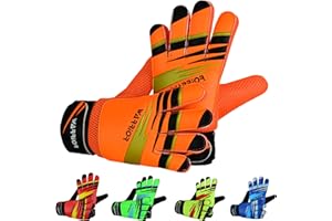 warrior gears Gants de Gardien de But pour Enfants, Gants de Gardien de But pour Enfants, Gants de Gardien de But pour Enfants avec Double Protection de Poignet, Gants de Gardien de But pour Enfants