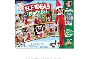 The Elf on the Shelf, Super Set di Idee per 24 Giorni, 24 Giorni di magia, Oltre 80 Oggetti di Scena, Pantaloni MagiFreez e Calendario di Pianificazione, per Bambini dai 3