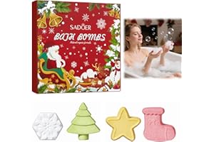 BEINUP Badebomben Geschenkset,Weihnachten Badebomben,4 Stück Badekugeln,Badekugeln Weihnachtsbaum,Geschenke für Frauen Mama Freundin,Weihnachtsgeschenke,Geburtstagsgeschenk