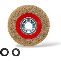 Ruota Spazzola In Setola 80mm Per Dremel | Sisal/capelli Di Cavallo, Gambo 1/8" | Nuova Per Pulizia E Sgrassatura