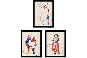 Nacnic Zestaw trzech kolorowych arkuszy w stylu burst. Plakaty filmowe Shrek, Fiona i osioł w formacie A4 kolor tła acurela