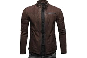 Crone Epic Herren Lederjacke Cleane Leichte Basic Jacke aus weichem Schafs-Leder