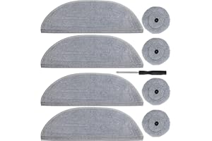 HoHumoca Paños de Fregona de Recambios para Roborock S8 MaxV Ultra, Paños de Microfibra de reemplazo para Roborock S8 MaxV Ultra, Lavable y Reutilizable Paños de Limpieza