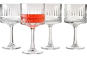 Pasabahce Lot de 4 verres à coupe vintage de haute qualité, extra large, verres exclusifs pour gin, margarita, vin, cocktail, champagne, design en cristal, 500 ml