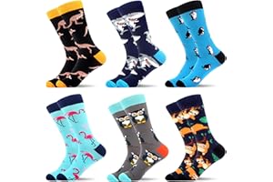 WeciBor Mens Colorful Funny Novelty Cotton Casual Pattern Crew Socks