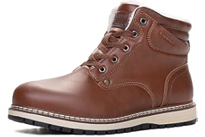 LANGDU Botas Hombre Invierno Zapatos de Nieve Impermeables Senderismo Aire Libre Montaña Escalada Trekking Antideslizante Talla 41-46EU