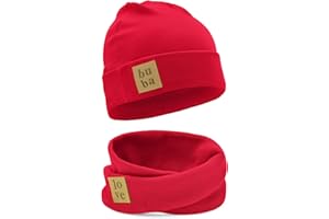 Bubalove Kindermütze + Schornstein Set für Mädchen, Jungen, Babys, Mütze, handgenähte Kopfbedeckung, diy Schal und Mützenset für Kinder