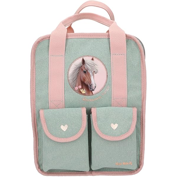 Ragusa-Trade Mochila Infantil Para Niños Y Niñas, Con Compartimento Principal Y Red Para Bebidas, Varios Diseños, Marrón Rosa Der24, 29 X 24 X 14 Cm