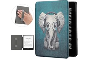 Billionn Etui na Kindle Paperwhite 11. Generacja(6,8 Cala, 2021) i Kindle Paperwhite Signature Edition, z Podpórką na Rękę i Funkcją Auto Sleep/Wake, Słoń