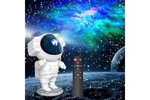 Immver Astronaut Galaxy Star Projector Night Light with Remote Control & Timer, 8 Nebula Effects, Adjustable Projection Angle, Ideal for Bedrooms, Game Rooms, and Birthdays Christmas Gifts