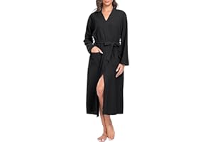 Lovasy Waffle Dressing Gown Unisex Spa & Bath Robes For Women And Men
