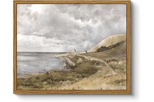 ARPEOTCY Canvas Pictures with Frame, Vintage Wall Pictures, Classic Wall Decoration, Living Room, Bedroom, Bathroom, Kitchen, Farmhouse Room Decoration, Aesthetic, Landscape Painting, 20 x 25 cm,