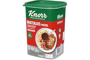 ‎KNORR Knorr Bratenjus pastös (vielseitig anwendbar für Bratensaft, Bratensoße (gravy) und braune Soße) 1er pack (1 x 1,4 kg)