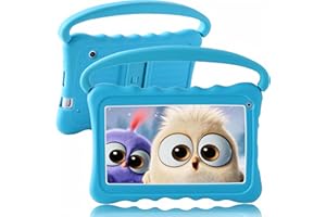 zcobro Tablet dziecięcy 7 cali dla dzieci z etui ochronnym, 2 GB + 32 GB, z czterordzeniowym aparatem IPS, Dual Camera, Bluetooth, zabezpieczenie przed dziećmi, tablet z WiFi, dla chłopców i