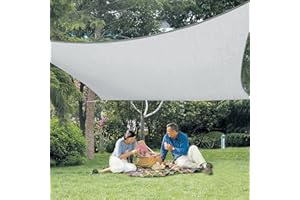 LOVE STORY Voile d'ombrage Rectangulaire 3x3m Toile Ombrage Respirant HDPE Protection 95% UV pour Jardin Extérieur Terrass,Gris