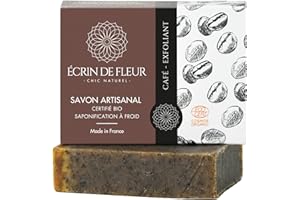 Écrin de Fleur - Organic Coffee Soap, Made with Freshly Brewed Coffee for Skincare, 1x90g