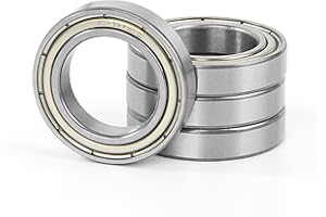 JESUSTREE 4 Pezzi 6802ZZ Cuscinetti a Sfera 15x24x5mm Cuscinetto a Sfere a Gola Profonda Sigillato, Acciaio al Cromo e Pre-lubrificato, 6802-2Z Doppia Schermata Metallica, per Potenza Trasmissione