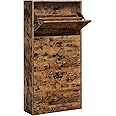 Meuble à Chaussures 3 Abattants VASAGLE - Blanc Rustique, 123,6x87x24 Cm, Capacité 18-24 Paires