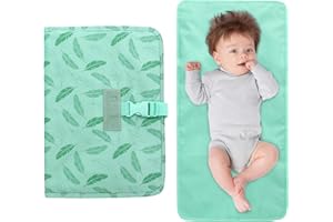 amo nenes Baby Windeltasche mit Wickelunterlage Kleine Wickeltasche für Unterwegs Faltbare Wickelunterlage Tragbare Windel Organizer Windeltasche mit Reißverschluss, Grün