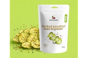 Torkad Zucchini med Kryddor - smakrik och naturlig snack | 20 g