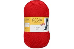 Schachenmayr Regia 4-Fädig Uni, 100G hochrot Handstrickgarne