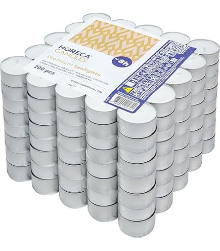 24 Maxi Tea Lights in Aluminium Container White, Jumbo Tea Lights / Candles, Scent Free, Catering Quality, (2 x Packs of 12 Maxi Tea Lights) by Kerzenparadies Jess
