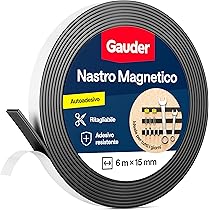 Nastro Metallico Autoadesivo GAUDER 3m - Per Magnet E Figure Tonies, Nero, Adesivo Con Schiuma - Foto 7