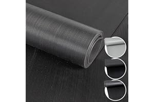 Anro Tapis de protection en caoutchouc avec picots - 100 cm- Tapis de sol, Caoutchouc SBR., Finement strié., 50 x 100cm