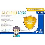 ALGILIFE AlgiFlu 1000 | Integratore per Raffreddore, Influenza, Tosse e Sinusite a base di NAC N-Acetil-Cisteina, Fermenti la