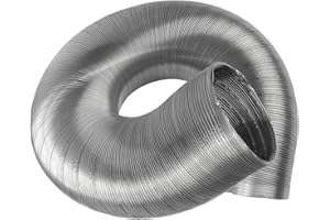 Vent Systems Ø100 mm - 1.5 m / Ø4-5ft Round Flexible Aluminium Hose Pipe – Heavy Duty Air Duct Tube for Heating, Cooling, HVAC System, Air Conditioning, Dryer Vents, Exhaust and Ventilation
