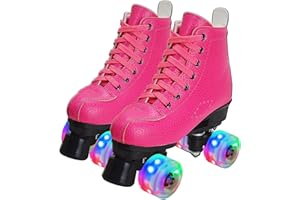 VENIVETA Pattini a rotelle classici da donna | cuscinetti a sfera ABEC7 | Classic Roller Skates con quattro ruote in doppia fila, pattini a rotelle per bambini/uomini, lucidi, ideali per principianti