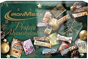 ‎IRONMAXX IronMaxx Protein Adventskalender 2025 | 24 sportliche Überraschungen für Fitness-Fans | High Protein Riegel, Shakes & mehr | Limitierte Fitness-Geschenkidee