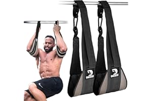 DMoose Fitness Ab Correas - Ejercitador de gimnasia para el hogar Six Pack - Soporte y costuras de doble correa, tejido antidesgarro, relleno de brazo más largo y grueso - Equipo de entrenamiento de Grado superior para hombres y mujeres
