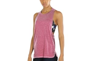 icyzone Canotta Donna Sportiva Senza Schienale Lunga, Traspirante e Sciolto T-Shirt per Fitness Yoga Corsa