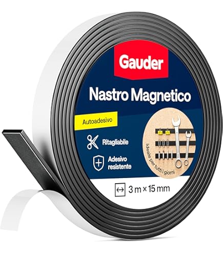 Nastro Adesivo Magnetico APLI 19mm X 2,5m - Per Frigoriferi E Lavagne