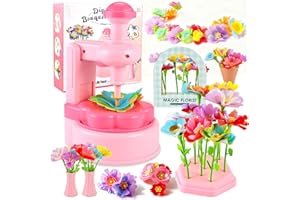 Herboom DIY Blumen Bastelset Kinder, Blumenpresse Bastelset Mädchen 4 5 6 7 8 Jahre Gepresste Blumen zum Basteln, Blumenstrauß Geschenke Kreatives Geschenk für Mädchen ab 4 Jahre